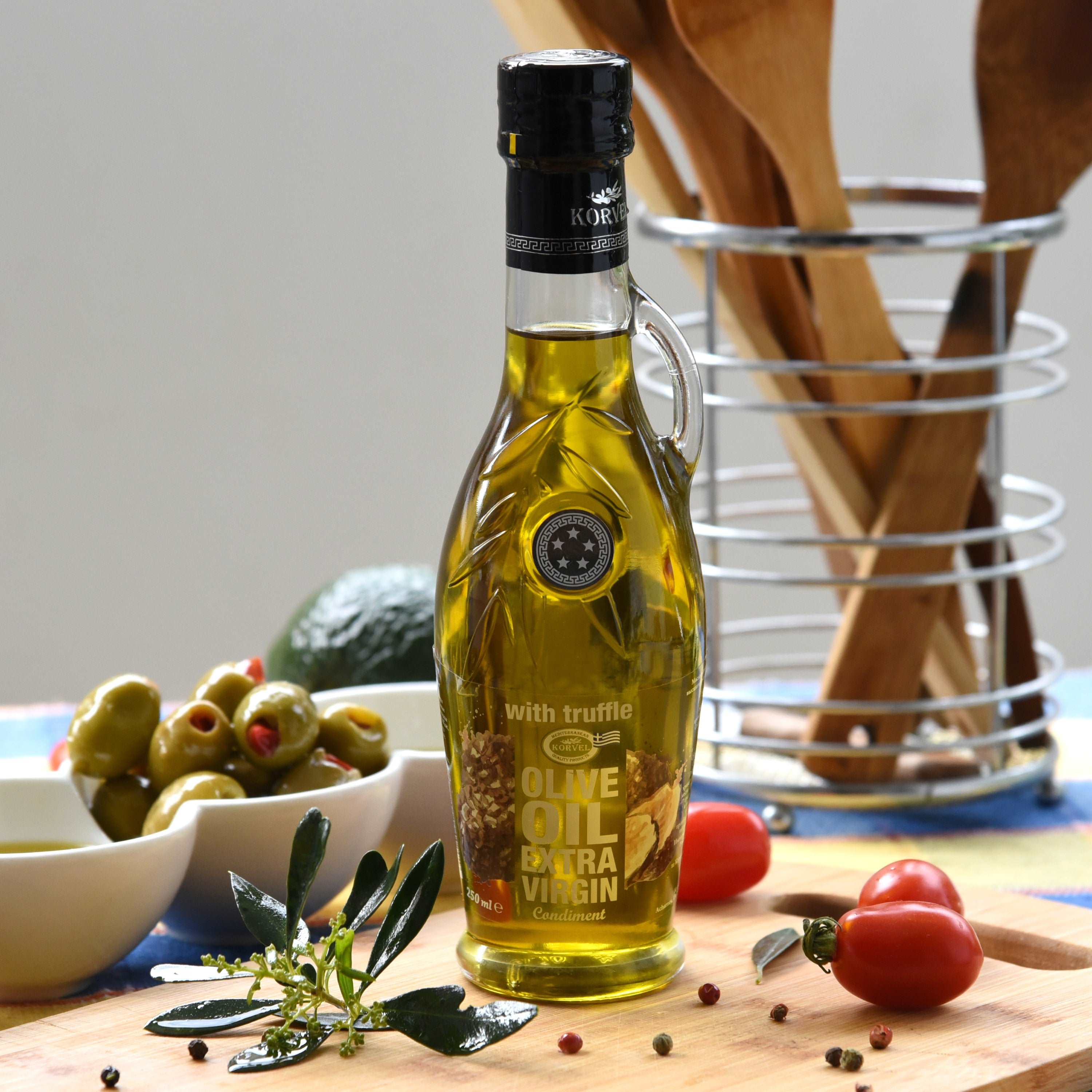 KORVEL Greek Extra Virgin Olive Oil with Truffle - 8.45 fl oz