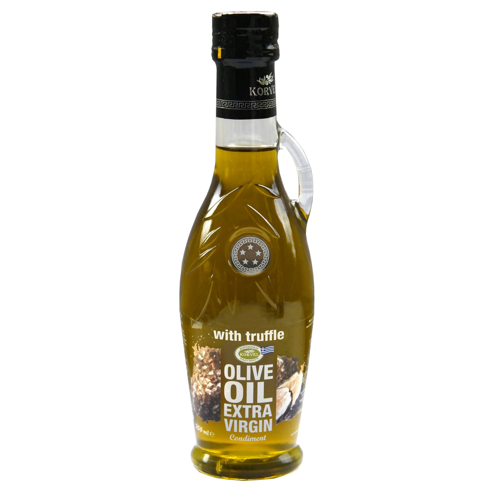 KORVEL Greek Extra Virgin Olive Oil with Truffle - 8.45 fl oz (250ml) - 2 Pack