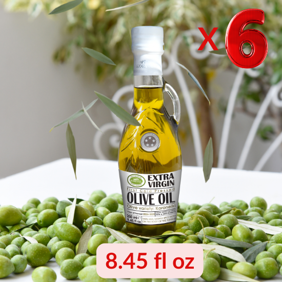 KORVEL Greek Extra Virgin Olive Oil - 6 Pack (8.45 fl oz each)