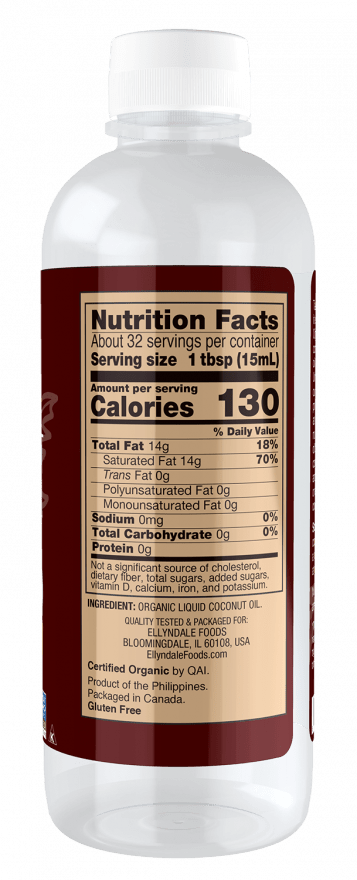 Coconut Cooking Oil, Liquid, Organic