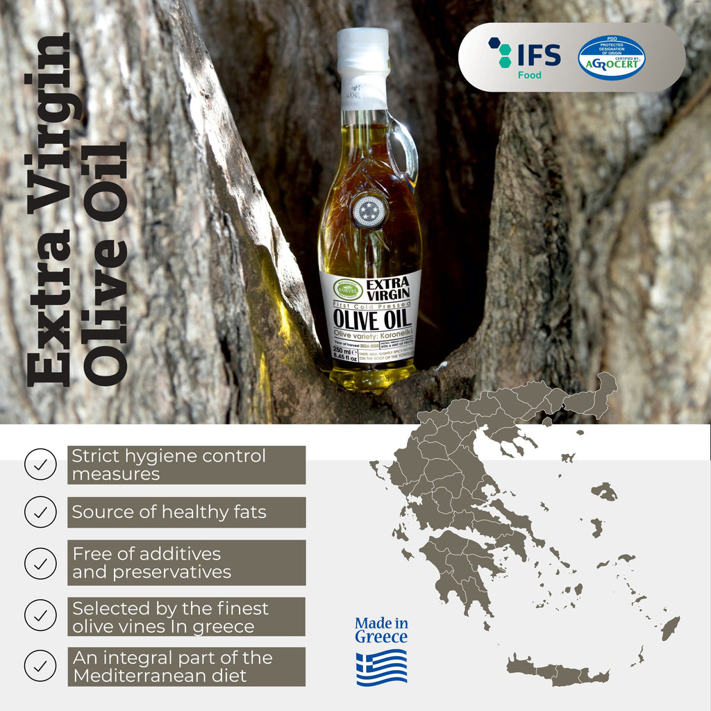 KORVEL Greek Extra Virgin Olive Oil - 6 Pack (8.45 fl oz each)