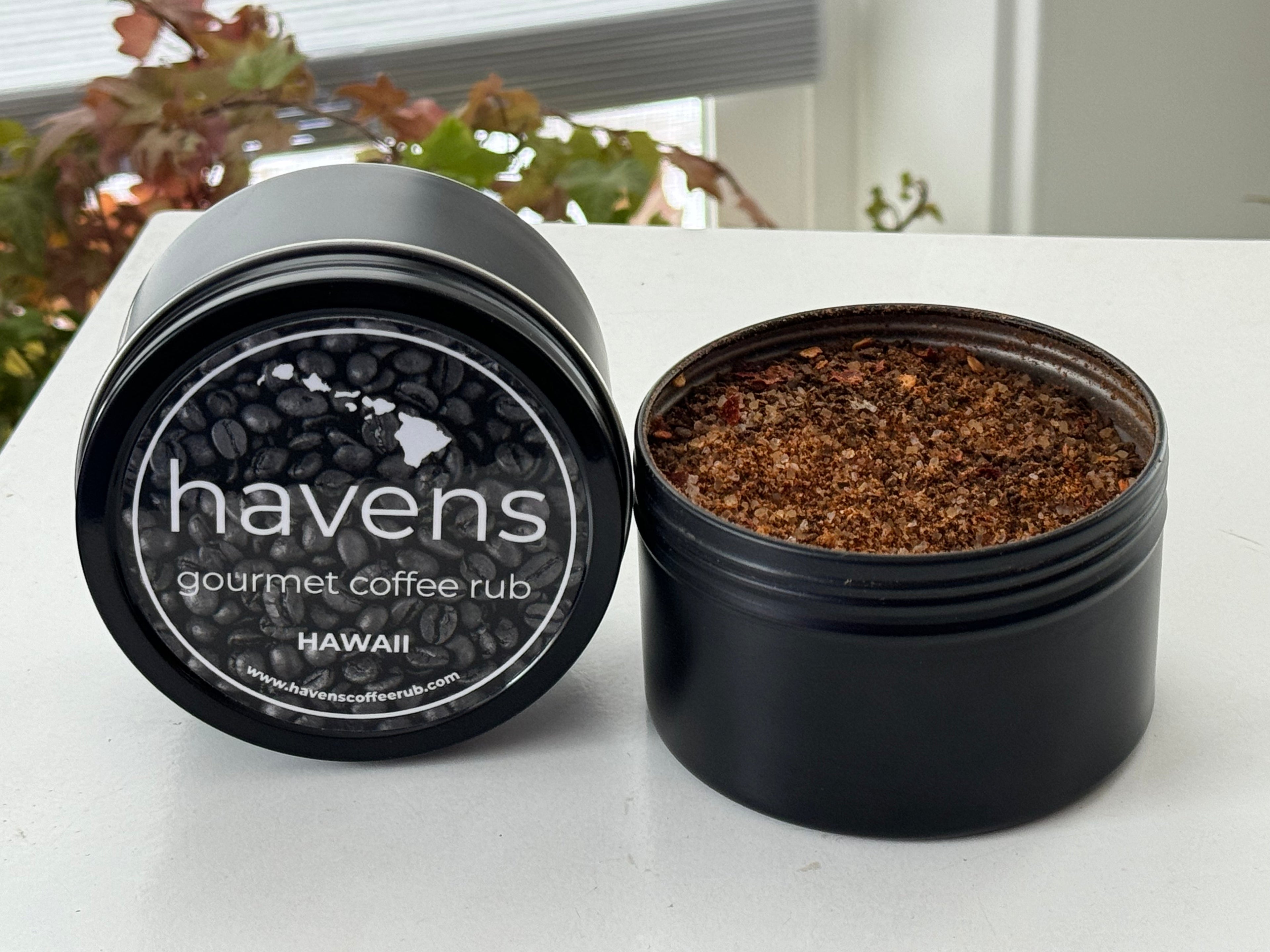 Hawaii Havens 5 oz Gourmet Coffee Rub Tin