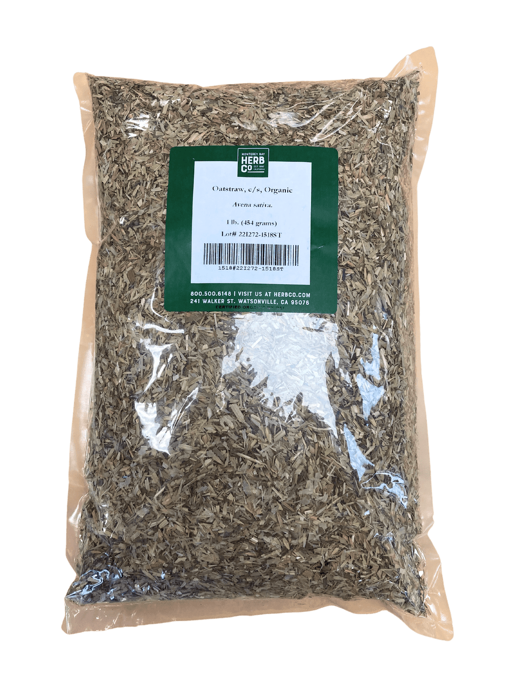 Oat Straw, Organic, Cut, Sifted