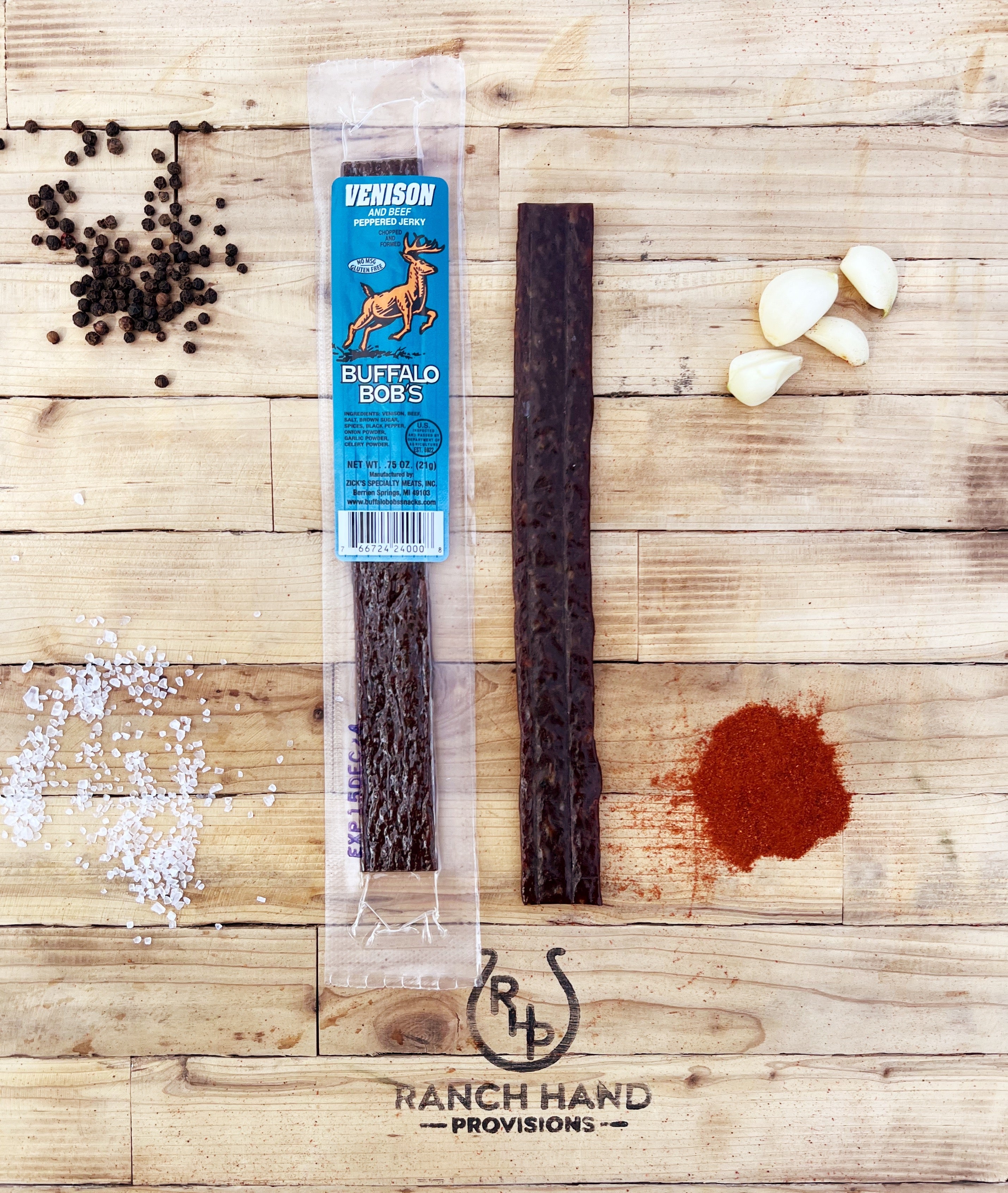 Venison Jerky (Peppered)