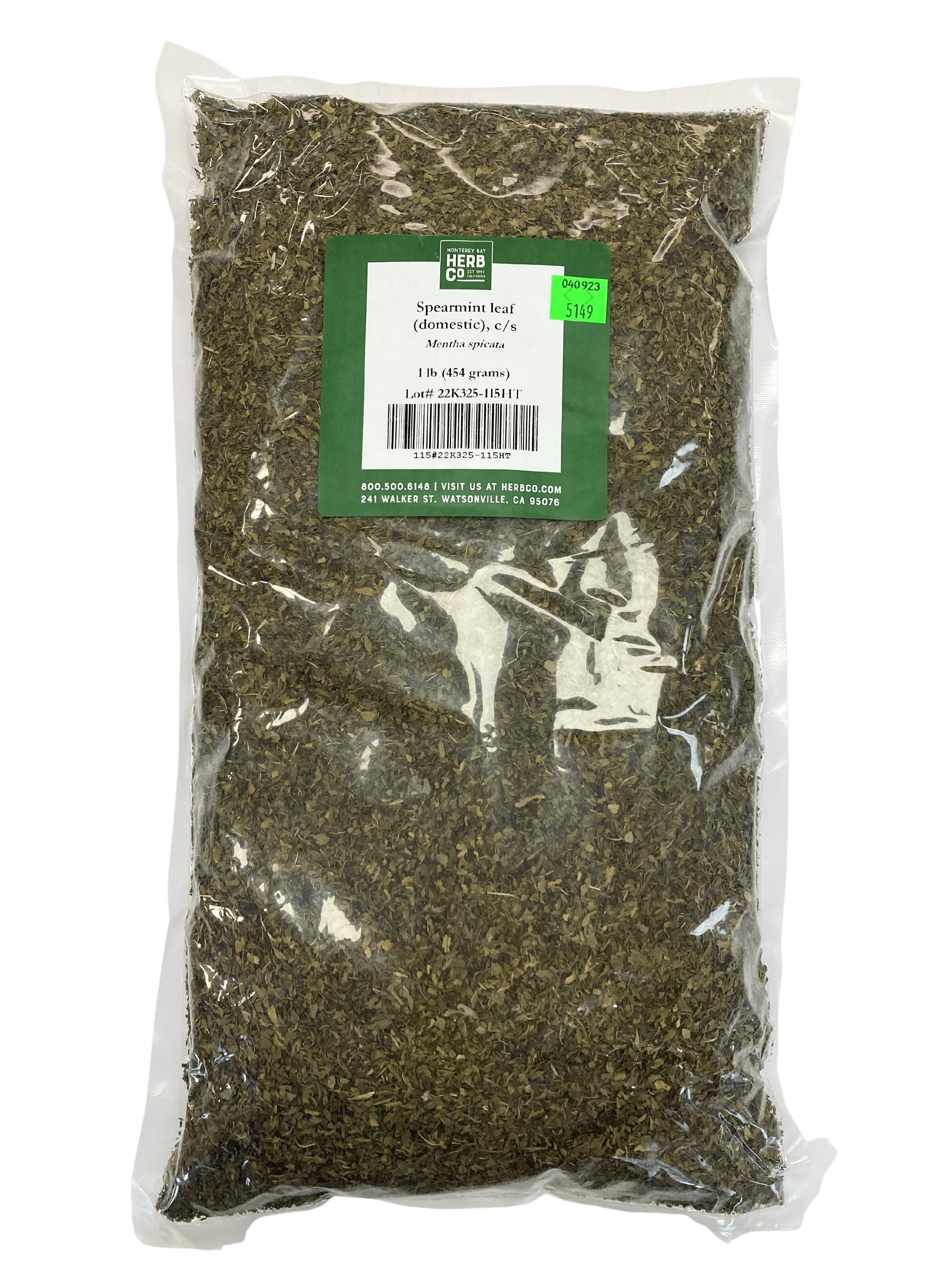 Spearmint Leaf, Cut, Sifted