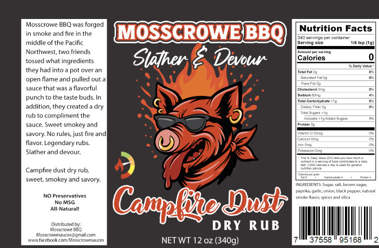 Campfire dust bbq rub